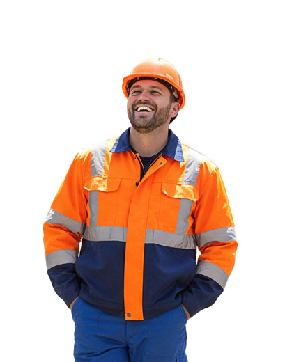 Worker enjoying his custom made earplugs